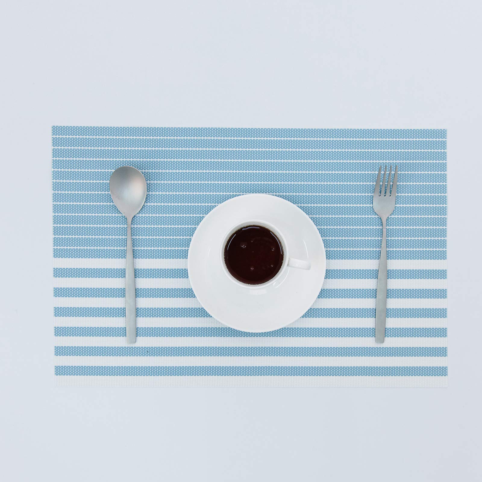 SUNSHINE FASHION Heat-Resistant PVC Placemats Set of 4 - Washable Dining Table Mats for Kitchen & Home Decor - Perfect for Everyday Meals, Dinner Parties & Holiday Gatherings