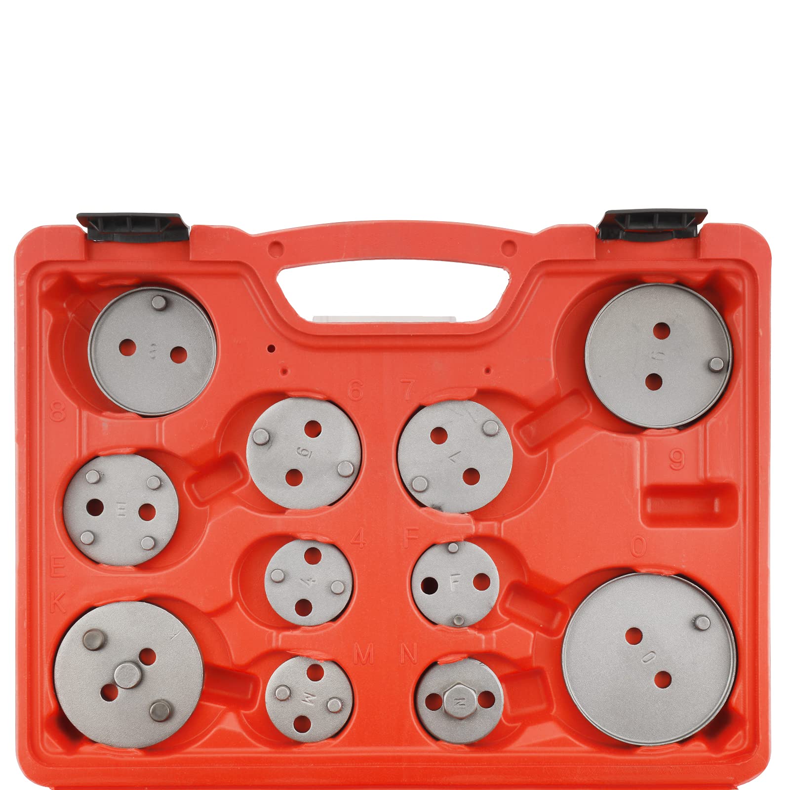 KUNTEC 18-Piece Disc Brake Caliper Tool Kit - Brake Caliper Piston Compressor & Wind Back Tool Set for Brake Pad Replacement - Perfect for DIY Car Maintenance & Professional Auto Repair