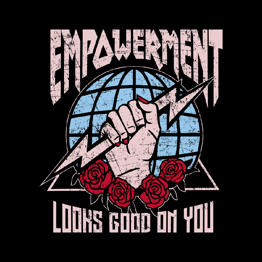 Empowerment Slouchy T-Shirt for Women - Black | Comfortable & Stylish Casual Wear for Everyday Outfits & Social Events