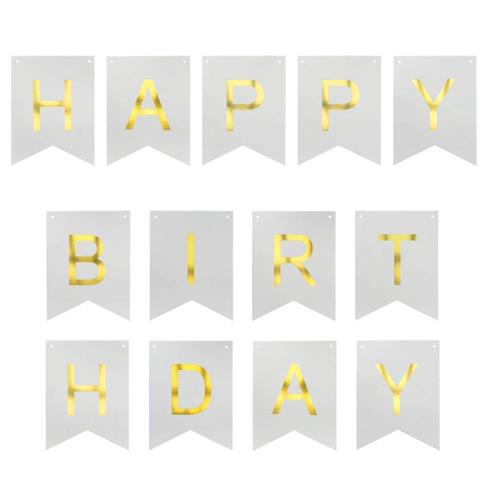 Burgundy Gold Birthday Party Decorations Set - Elegant Champagne Gold Tissue Pom Poms & Happy Birthday Banner - Perfect for Women's Birthday, Fall Celebrations & 30th Birthday Parties - Great for Home Decor, Baby Showers & Anniversary Events