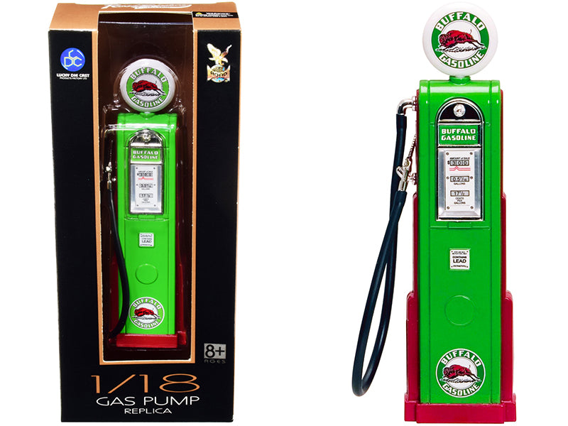 Vintage Buffalo Gasoline Digital Gas Pump 1/18 Scale Diecast Model Replica by Road Signature - Perfect for Collectors, Man Cave Decor, and Automotive Enthusiasts