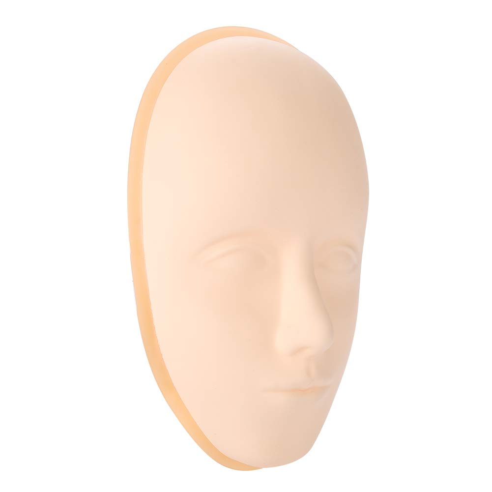 5D Stereoscopic Embroidery Mannequin Head with Silicone Practice Skin & Plastic Base Set - Perfect for Hairstyling, Makeup Practice & Barber Training