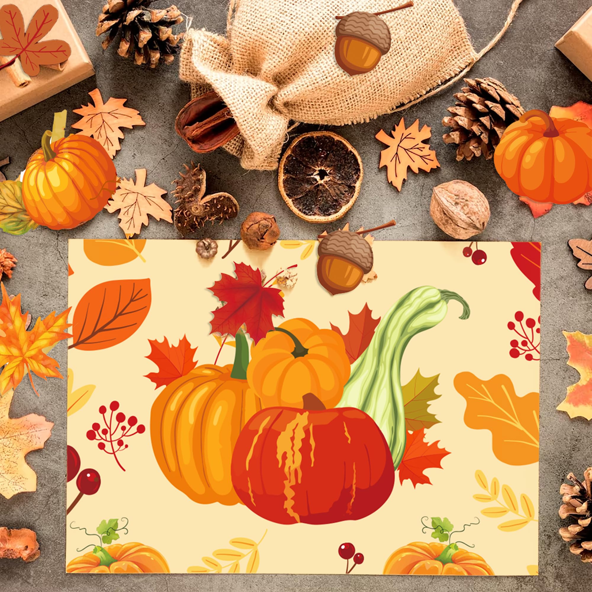 24 Sheet Thanksgiving Scrapbook Paper Pad - 12