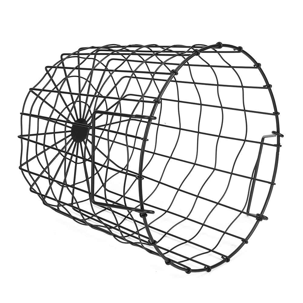 Heavy Duty Iron Wire Utility Storage Basket with Handle - Round Metal Mesh Laundry Hamper for Dirty Clothes, Household & Bathroom Organization (8.5x9.8x7.5 Inches) - Perfect for Bedroom Closet, Laundry Room & Bath Storage