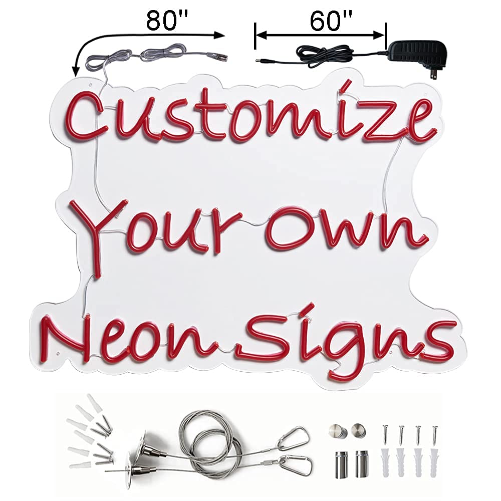 Customizable LED Neon Signs - Personalized Wall Decor for Home, Office, Bar & Restaurant (10 Inch) - Perfect for Advertising, Business Branding & Unique Gift Ideas - Create Stunning Neon Glow for Weddings, Events & Retail Displays