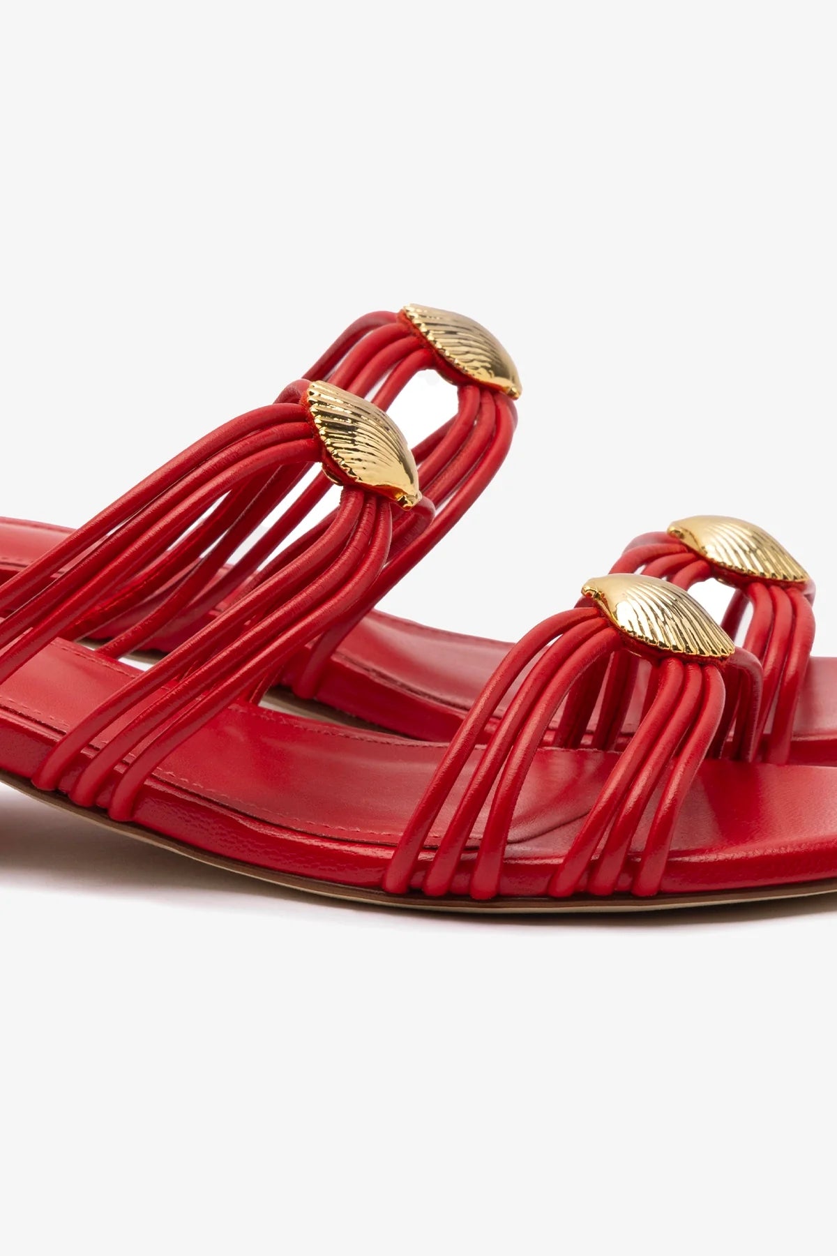 Shelly Flat Mule Shoes for Women - Genuine Scarlet Leather Slip-On Loafers - Comfortable Casual & Office Wear - Perfect for Work, Travel and Everyday Outfits