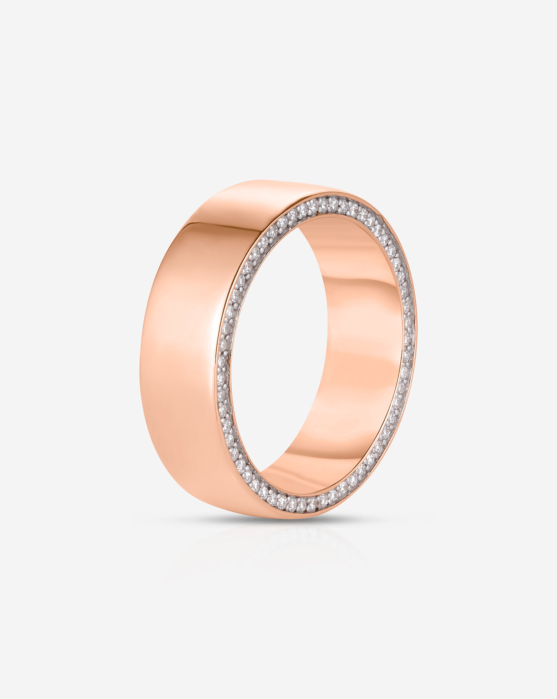 Stunning Pavé Cigar Band Ring - Elegant Jewelry for Women | Perfect for Weddings, Parties & Special Occasions