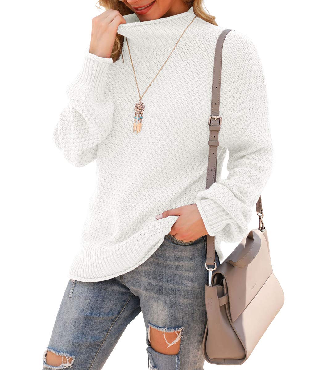 Jouica Women's Oversized Turtleneck Sweater - Batwing Long Sleeve Loose Knit Pullover Jumper | Warm Chunky Knitwear for Fall & Winter | Casual Office Wear, Coffee Dates & Cozy Nights