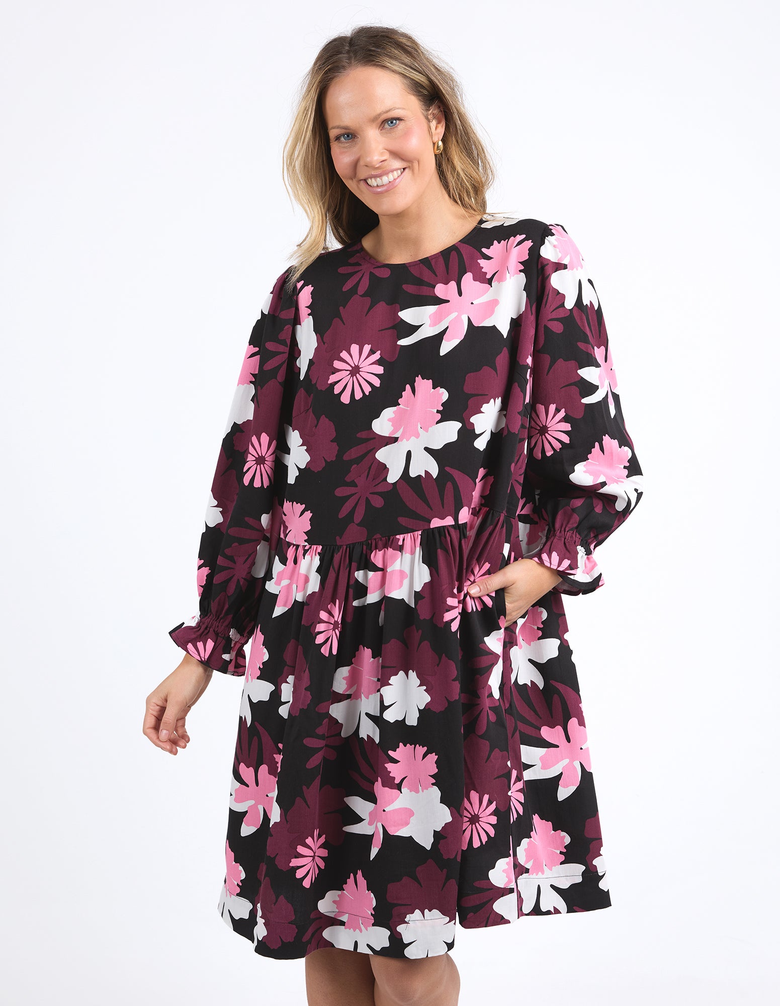 Elm Hadley Floral Dress - Women's Floral Print Summer Dress for Casual Wear, Beach Vacations & Date Nights