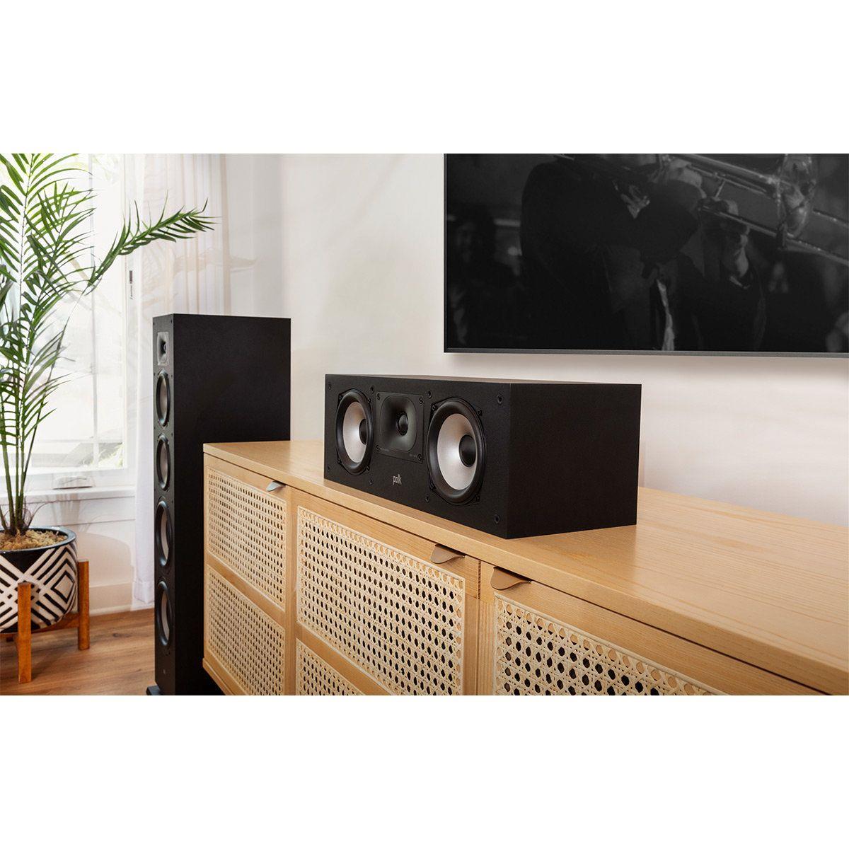Polk Monitor XT30 High Resolution Center Channel Speaker - Premium Home Theater Sound for Movies, Music & Gaming