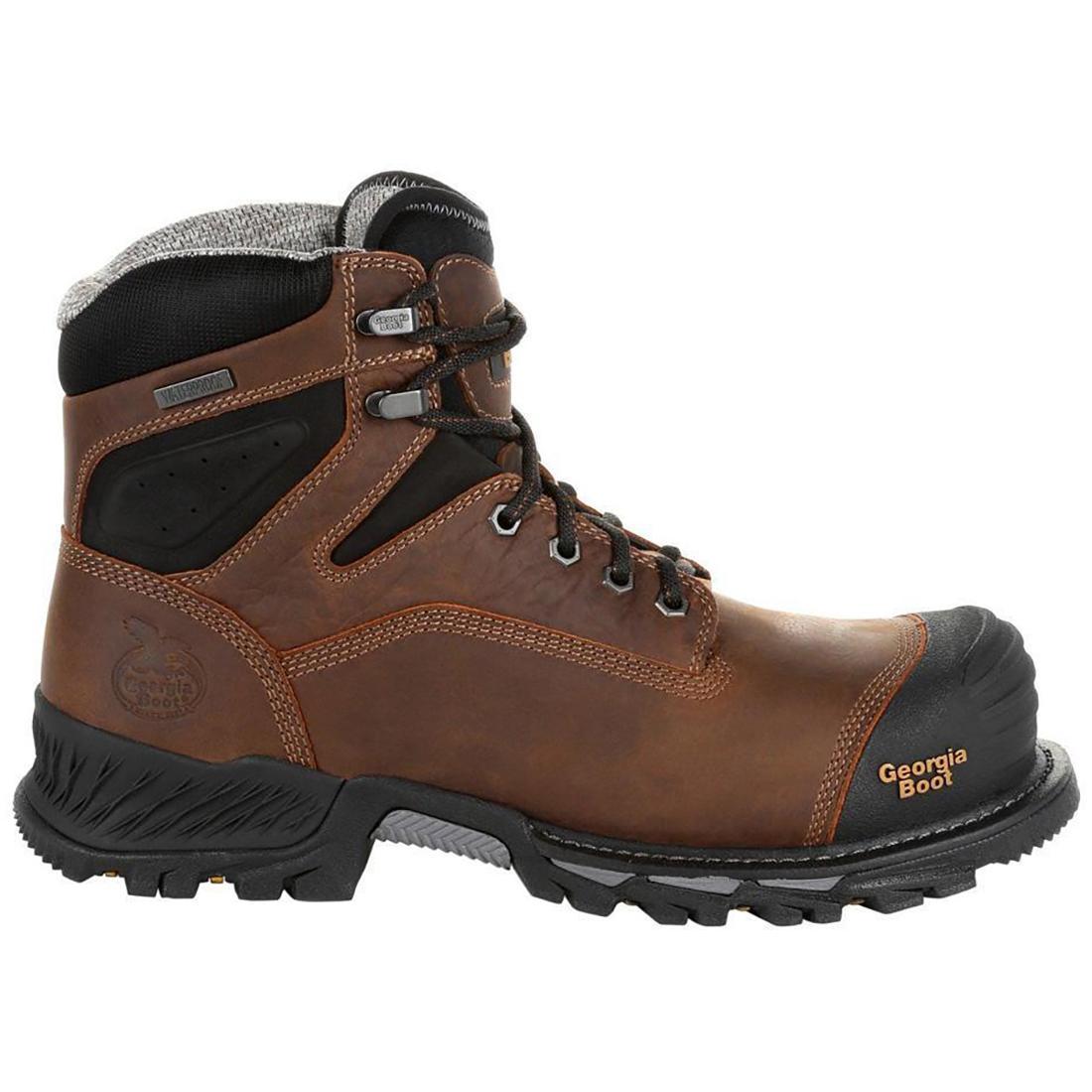 Rumbler Composite Toe Waterproof Work Boots for Men - Safety Shoes for Construction, Hiking & Outdoor Work | Slip Resistant & Comfortable