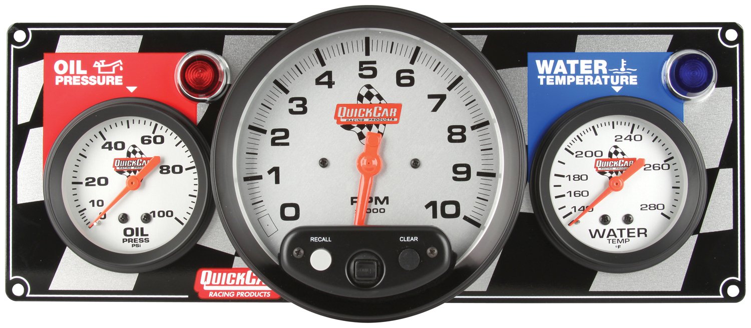 QuickCar Racing Products 61-6031 Universal Gauge Panel Kit for Performance Cars - Perfect for Dashboard Customization & Engine Monitoring in Street Rods, Hot Rods, and Race Cars