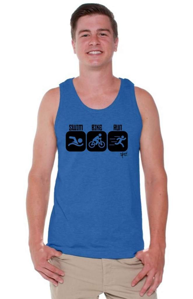 Men's Triathlon Tank Top - Quick Dry Breathable Swim Bike Run Shirt for Training & Racing | Perfect for Triathletes, Cyclists & Runners | Black Performance Athletic Wear