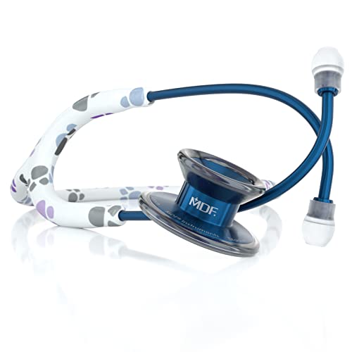 MDF Instruments Paws MD One Epoch Stethoscope - Lightweight Titanium Dual Head Stethoscope for Adults with Free-Parts-for-Life, Paws Tube & Capridium Chestpiece (Titanium Blue) - Ideal for Medical Professionals, Nurses, and Students in Clinical Settings