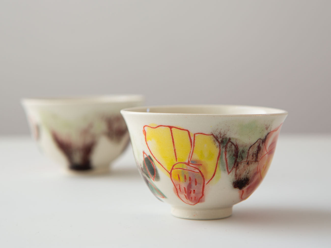 Elegant Floral Coffee Mugs Set of 2 - Perfect for Home, Office & Gift Giving - Ceramic Tea Cups with Beautiful Flower Design for Coffee, Tea & Hot Beverages