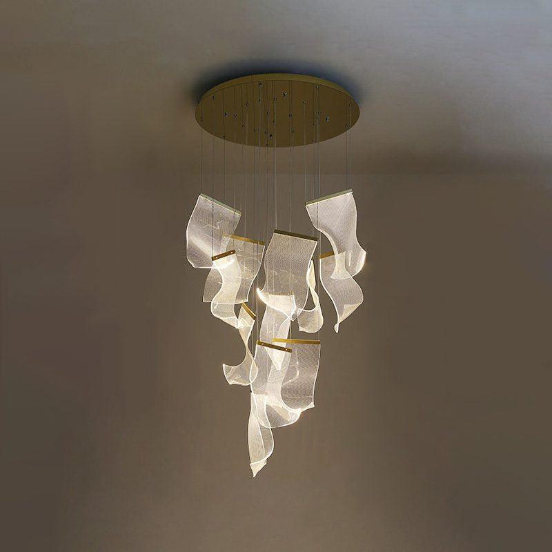 Modern Acrylic LED Chandelier - Energy Efficient Crystal Ceiling Light Fixture for Dining Room, Bedroom & Living Room Decor