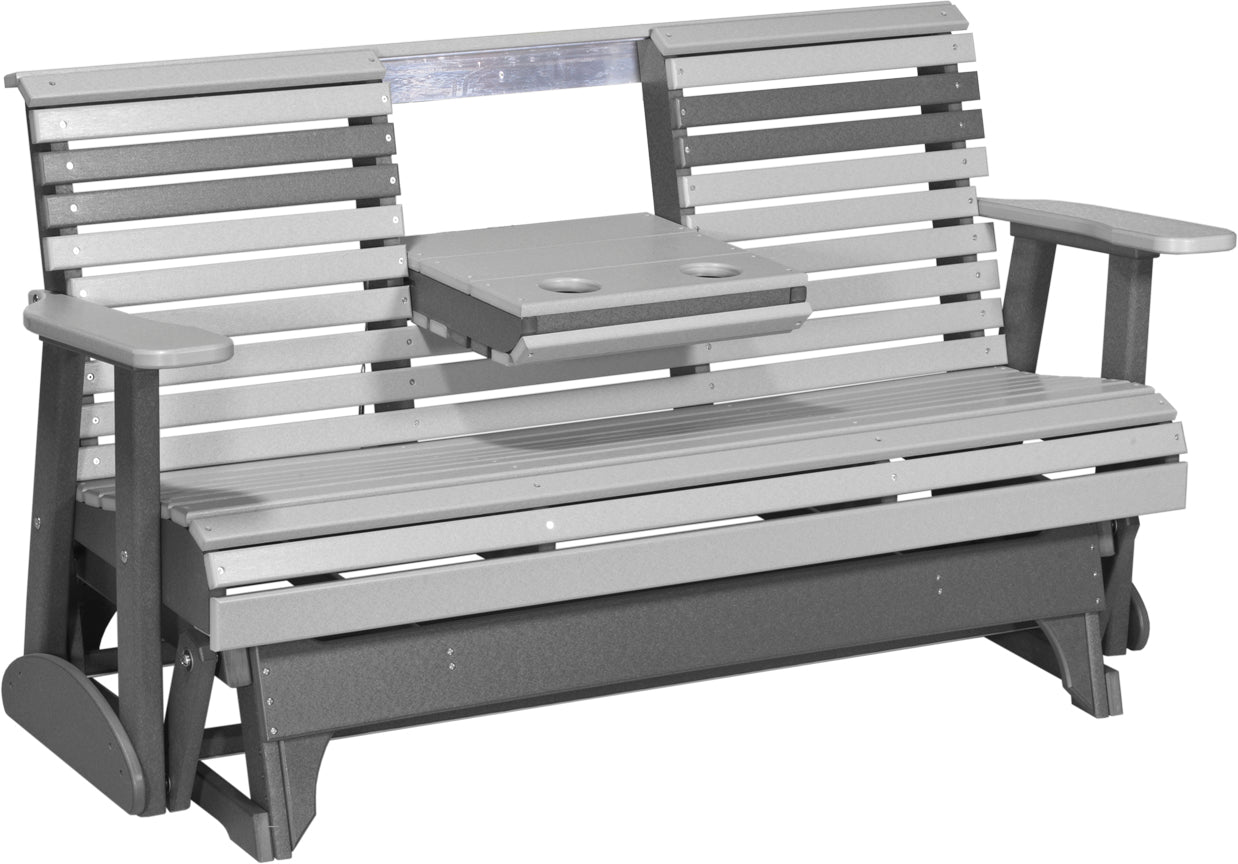 LuxCraft 5-Foot Plain Glider Rocking Chair - Comfortable Patio, Porch & Nursery Glider for Relaxing Outdoors or Indoors