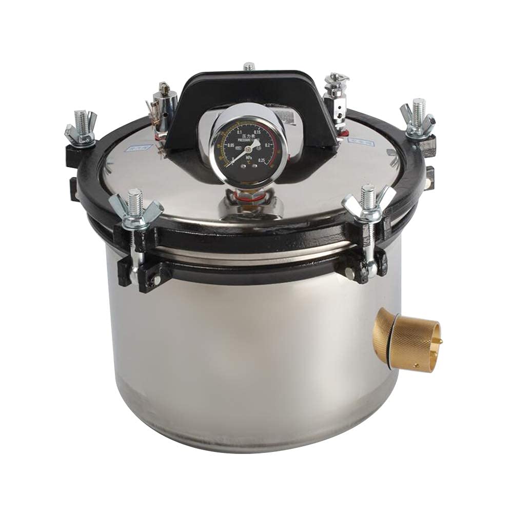 EustomA 8L Mini Autoclave - Desktop Steam Sterilizer for Lab Equipment | High Temperature Pressure Sterilization | Perfect for Dental Clinics, Tattoo Shops & Medical Laboratories