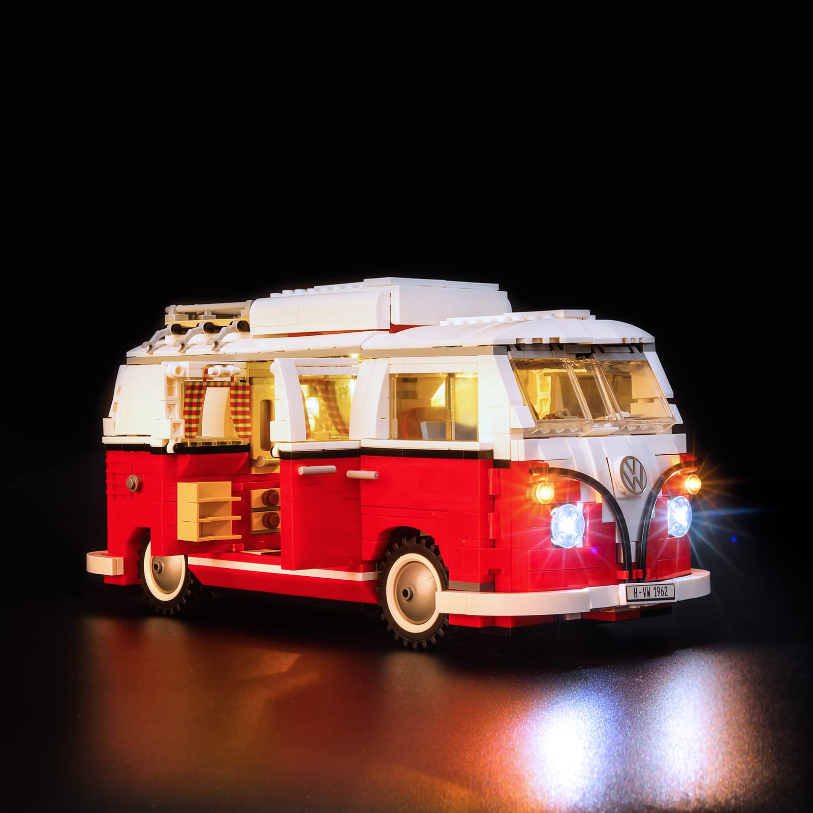 Volkswagen T1 Camper Van LED Lighting Kit for LEGO 10220 Model - DIY Light Set for Volkswagen Bus & Camper Van Building Blocks (LEGO Set Not Included) - Perfect for Night Display & Model Car Enthusiasts