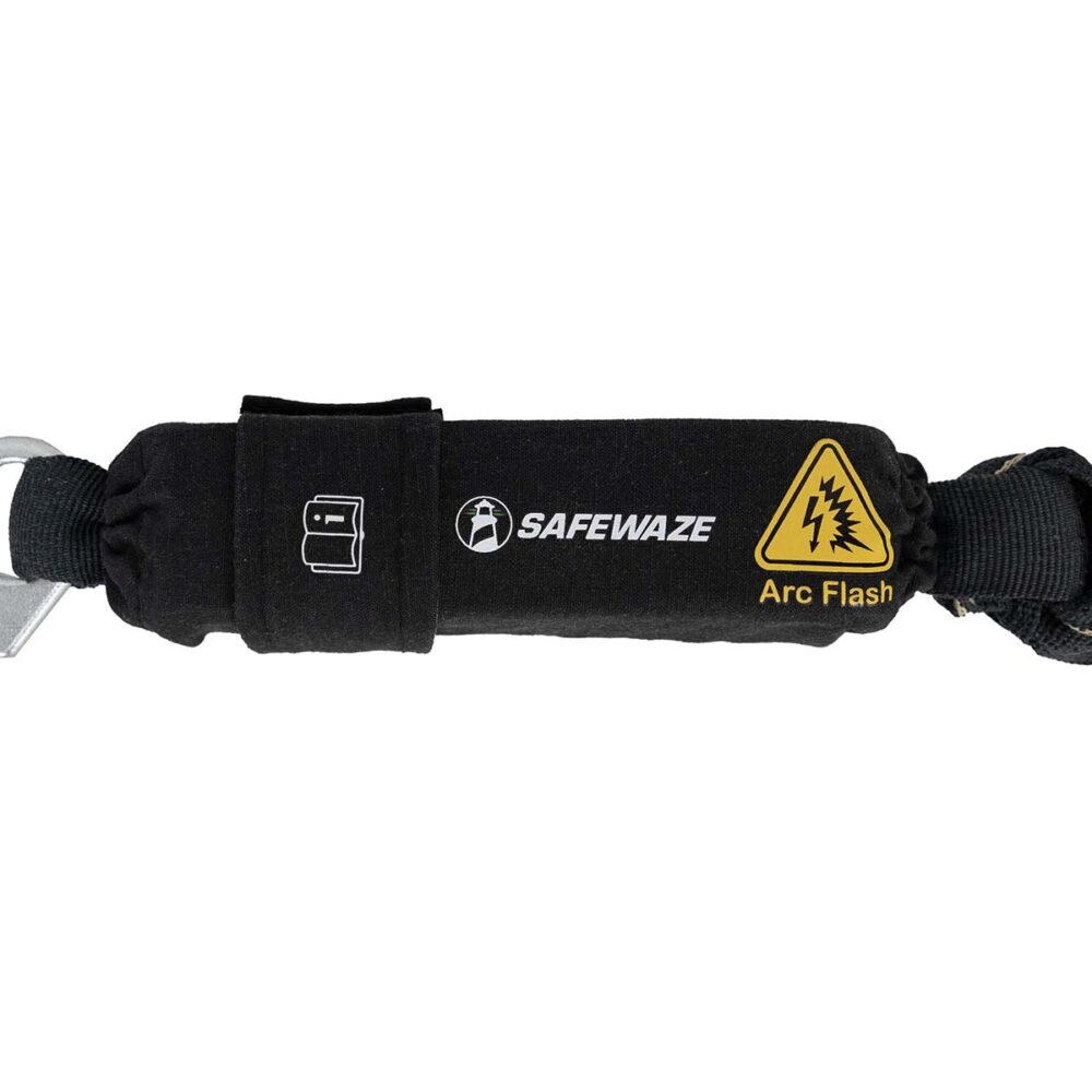 Arc Flash 6ft Energy Absorbing Safety Lanyard - 12ft Fall Arrest, Aramid Fiber, Dual Leg with Tower Rebar Hook - for Electrical Work & Tower Climbing Safety Gear