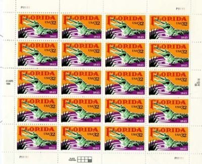 Florida Statehood 150th Anniversary USPS Stamps - Scott 2950 for Collectors & Gifts