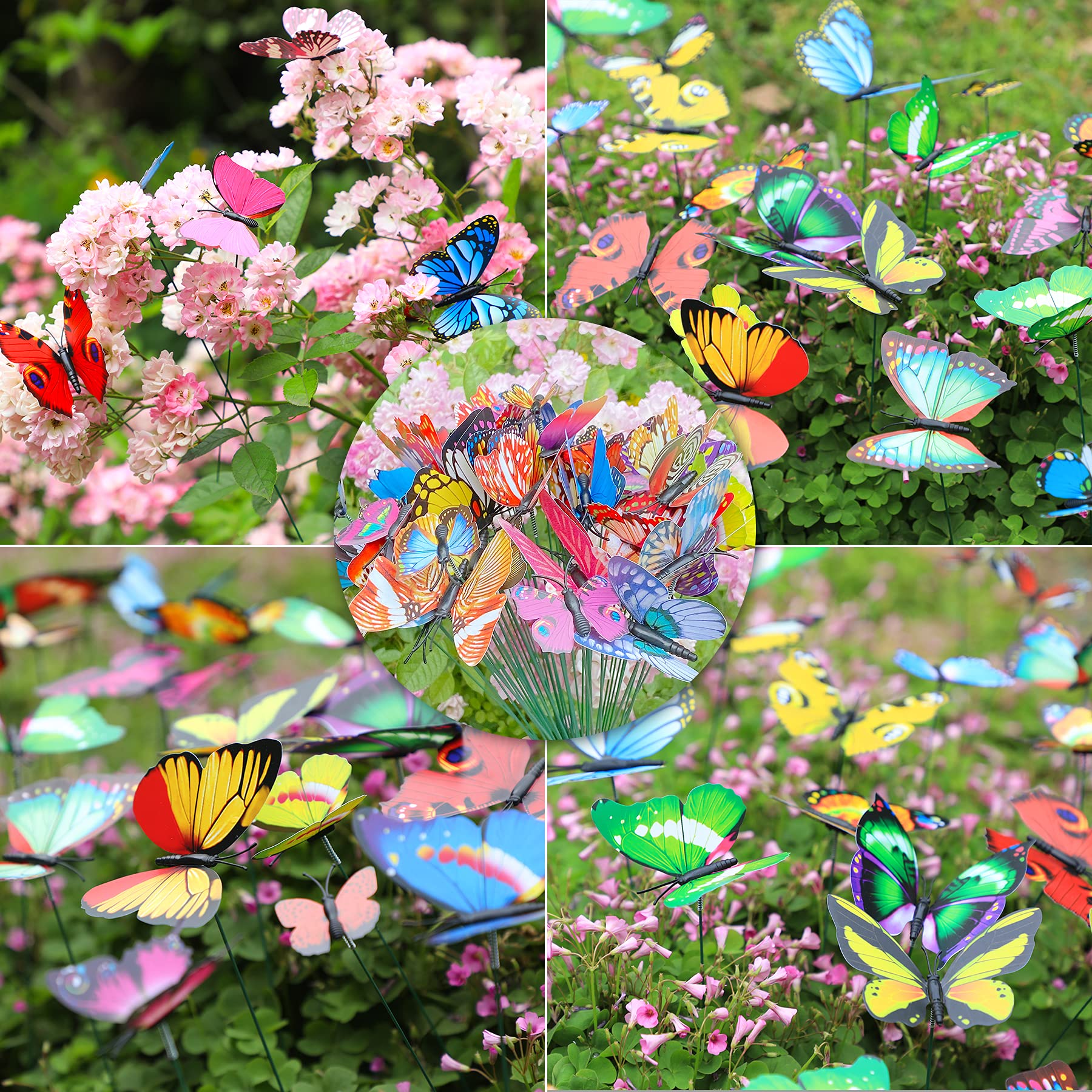 Luminous Butterfly Garden Decor - 75 PCS Waterproof Outdoor Ornaments for Lawn & Yard