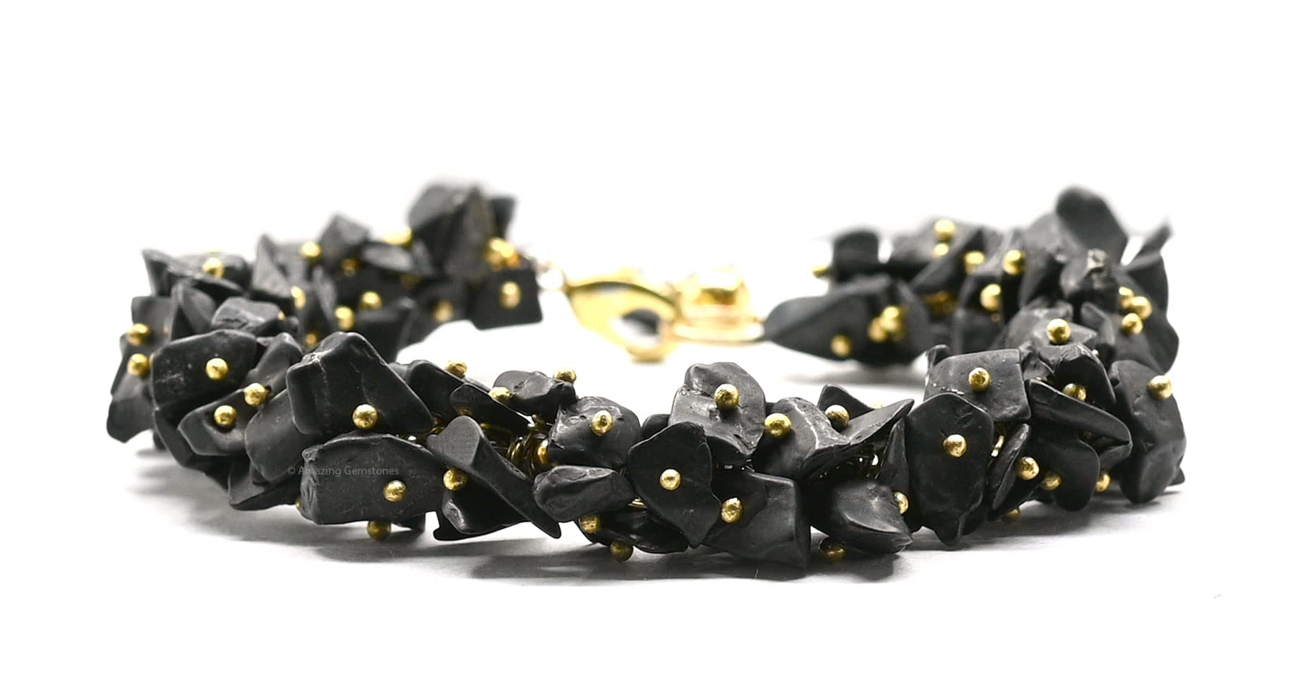 Authentic Shungite Bracelet for EMF Protection - Adjustable Unisex Crystal Chip Bracelet for Men, Women & Kids | Russian Stone Healing Jewelry | Perfect for Daily Wear, Meditation & Energy Balancing
