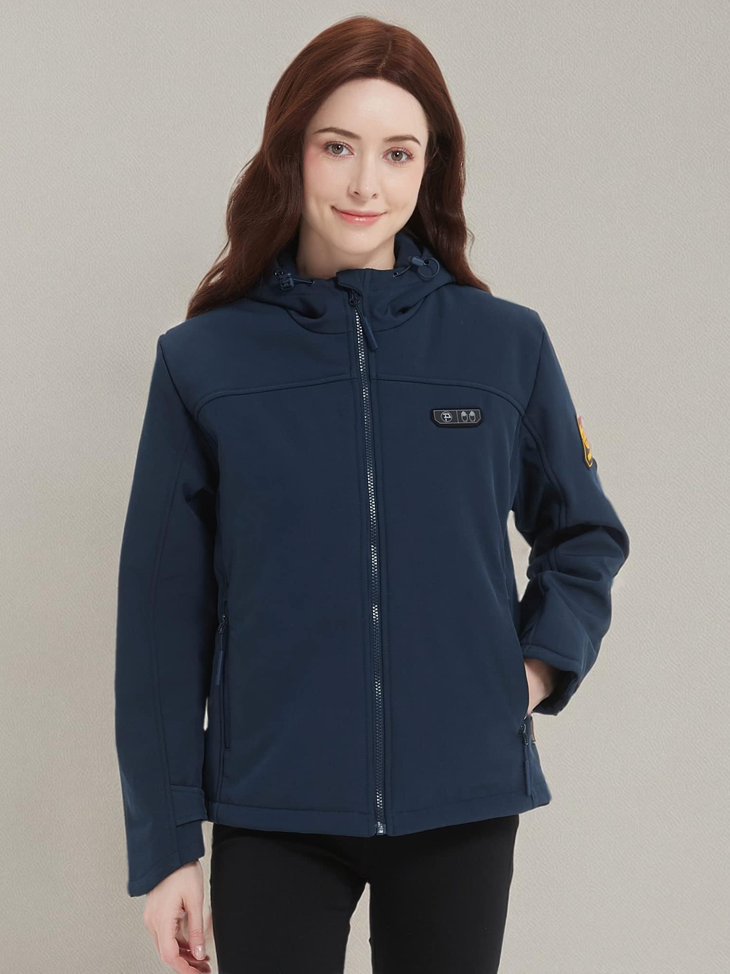 PTAHDUS Women's Heated Jacket with 5 Adjustable Heat Zones & Battery Pack - Winter Warm Coat with Hand Warmer Pockets for Outdoor Activities, Skiing, Hiking & Cold Weather Commuting