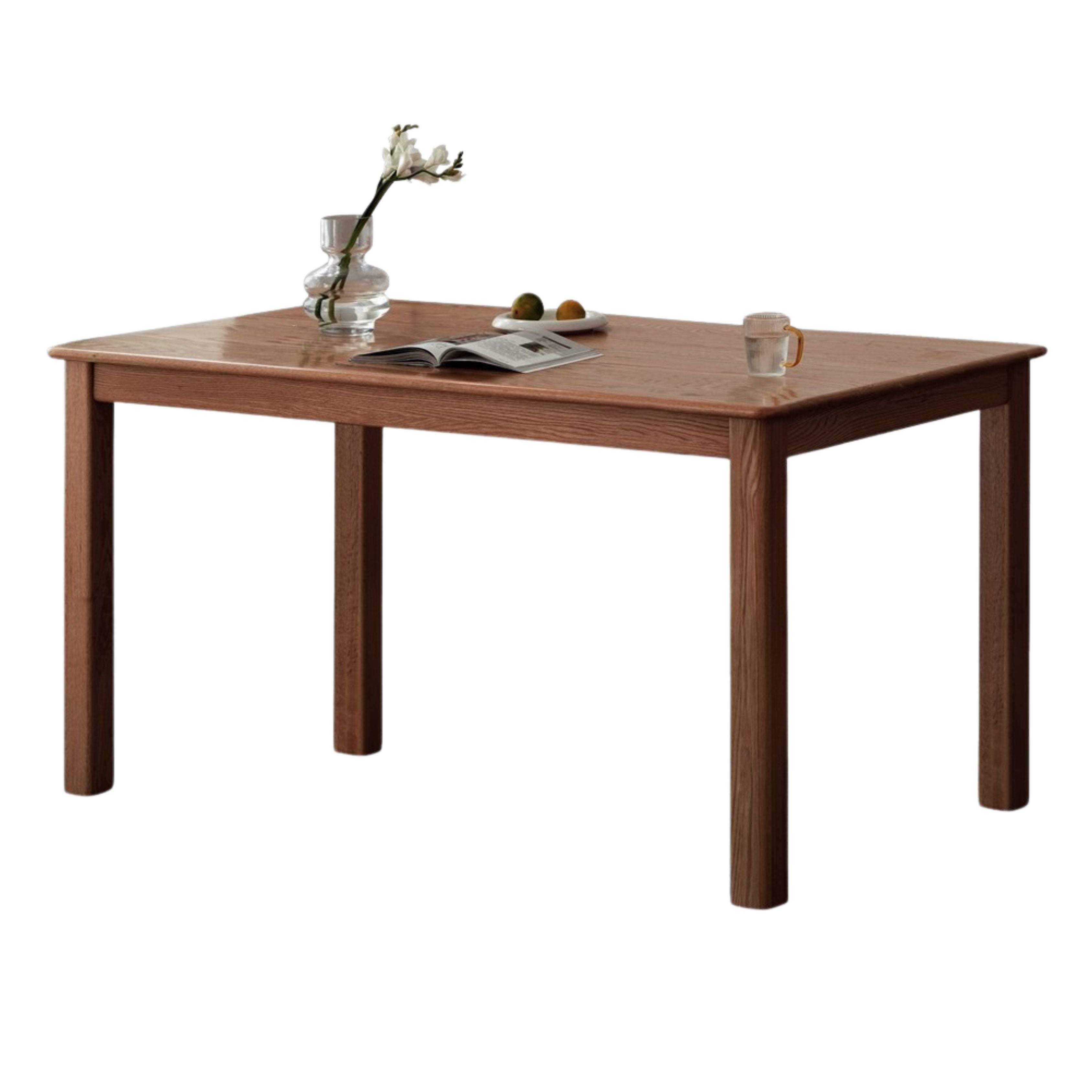 63x33.5x30 inch / 160x85x76 сm / Walnut color / Rounded dining table