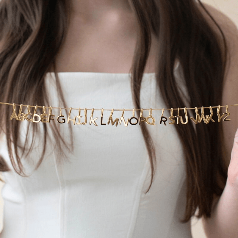 NOTABLE LETTER CHARM M - Elegant Initial Pendant Necklace for Women - Perfect for Gifts, Anniversaries & Everyday Jewelry