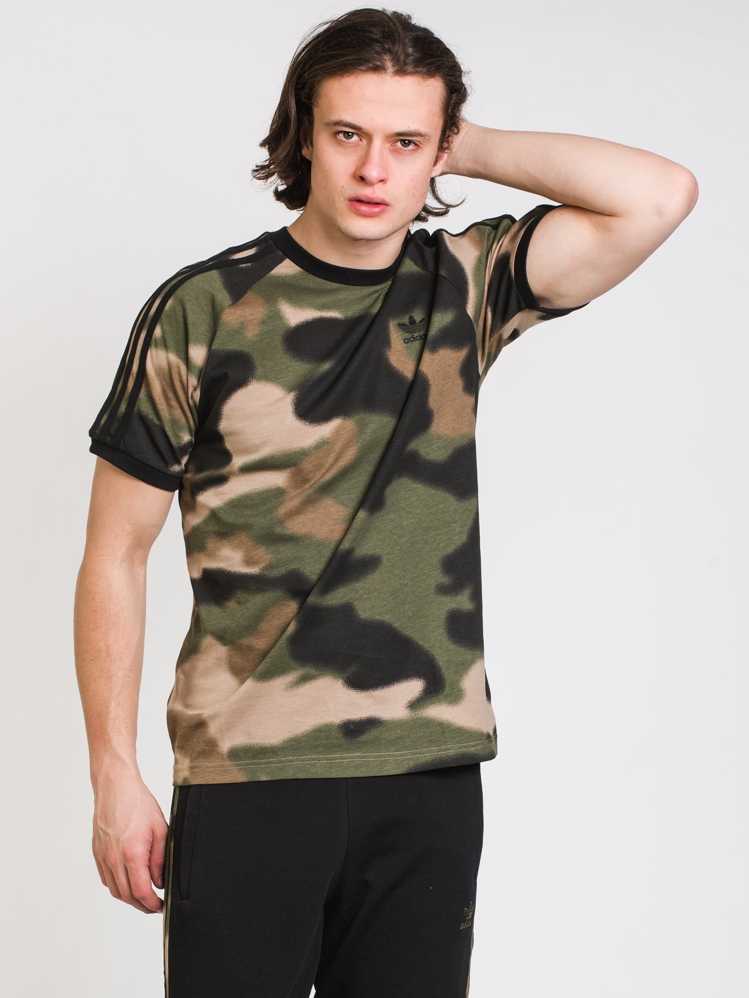 Adidas Camo Cali Short Sleeve T-Shirt - Men's Casual Graphic Tee for Streetwear & Gym - Clearance Sale - Perfect for Workouts, Running & Everyday Wear
