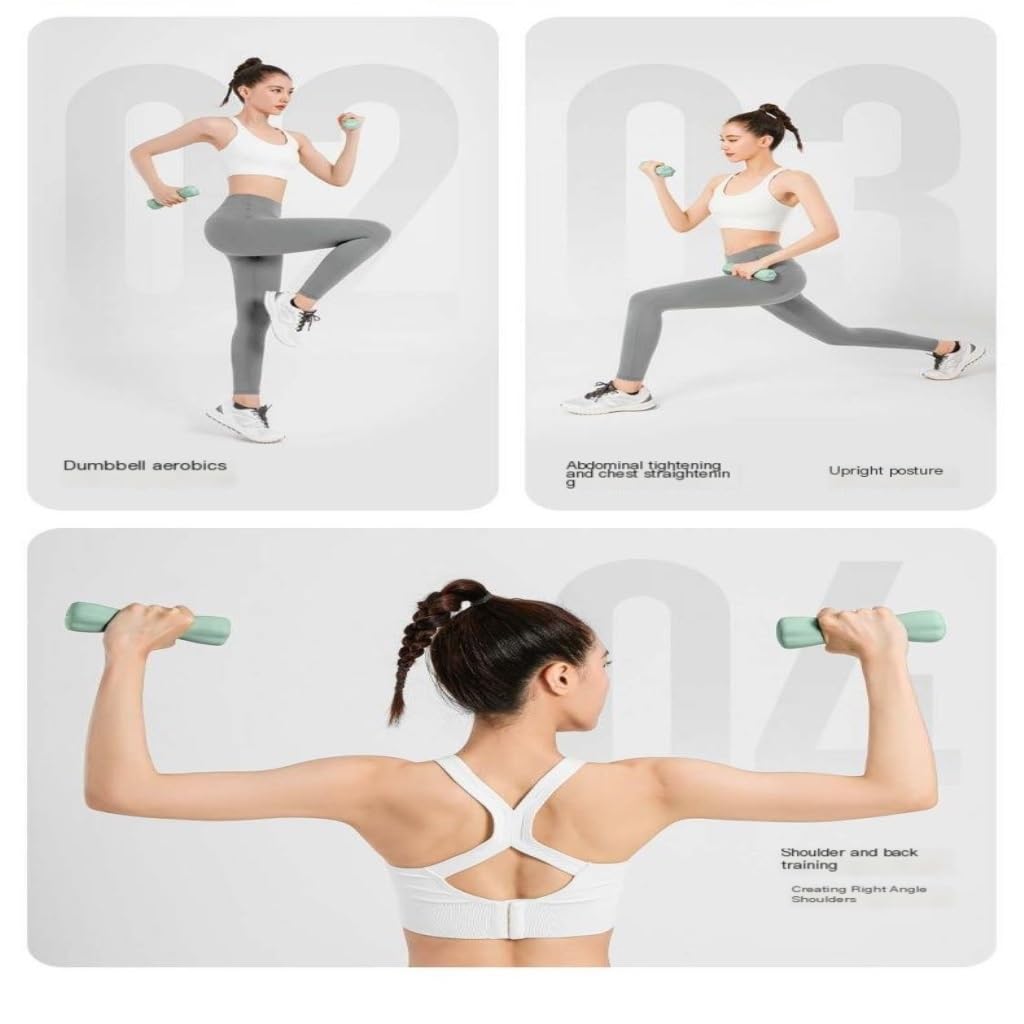 Hexagonal Dumbbells for Women - Home Fitness Equipment Set with Plastic Coated Hand Weights for Strength Training, Toning & Workouts - Perfect for Home Gym, Bedroom & Small Spaces