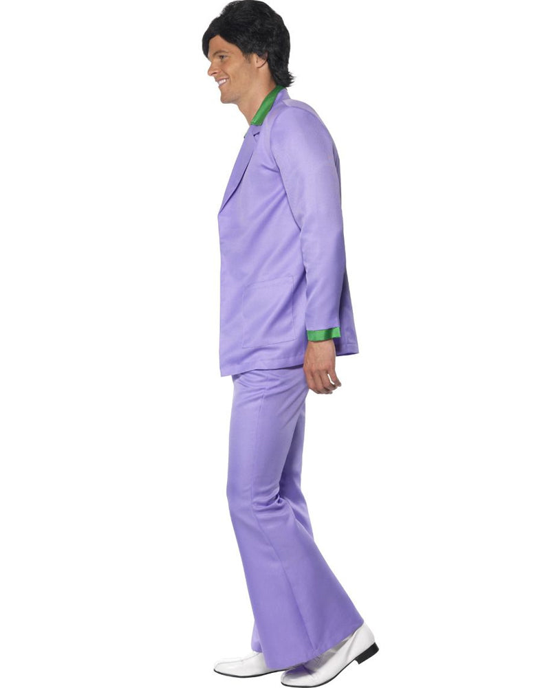 Vintage 1970s Lavender Men's Costume - Retro Hippie Outfit for Halloween, Theme Parties & Cosplay Events