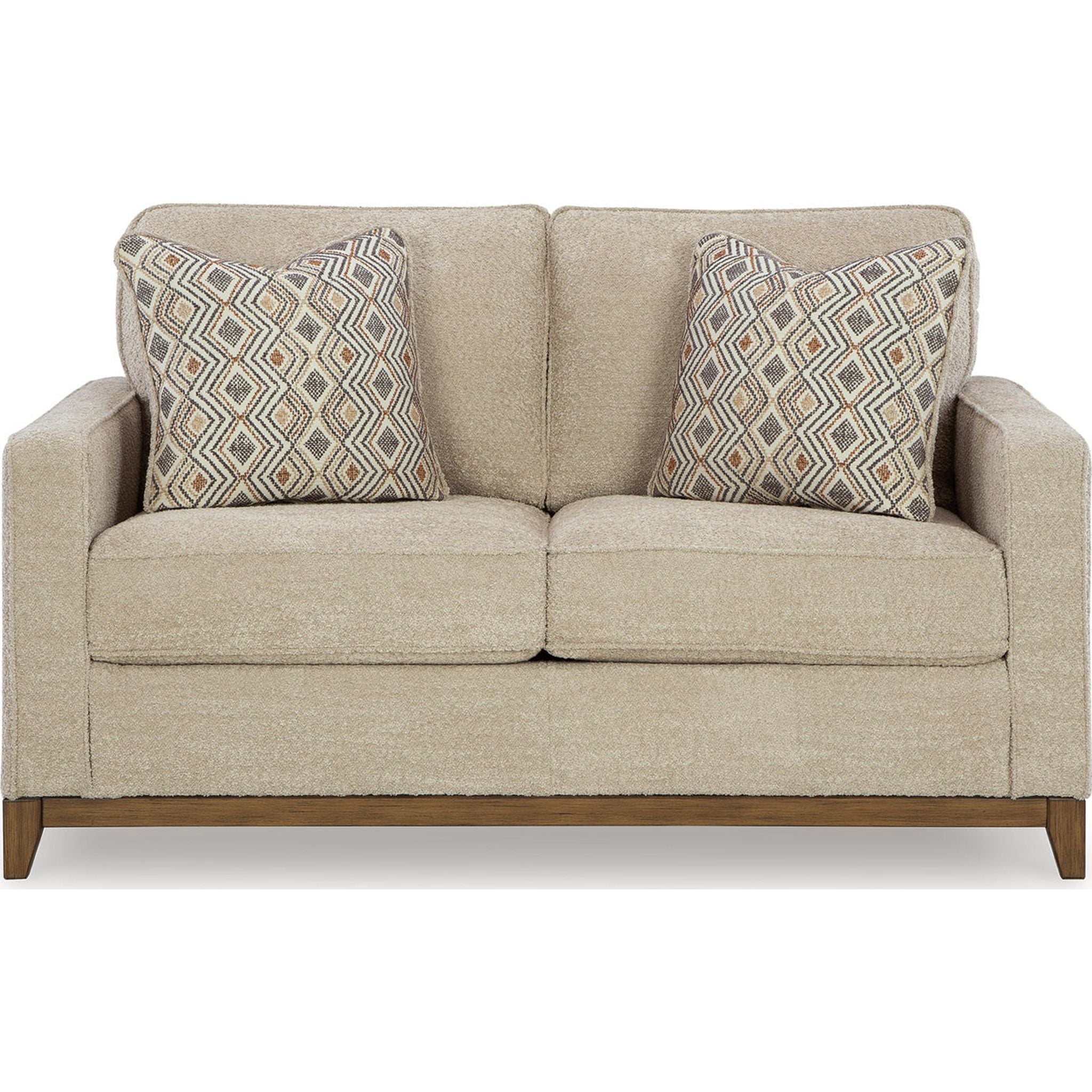 Belle Point Loveseat Sofa - Modern 2-Seater Couch with Comfortable Cushions for Living Room, Bedroom, or Office (Desert Beige) - Perfect for Small Spaces, Apartments, and Cozy Home Decor