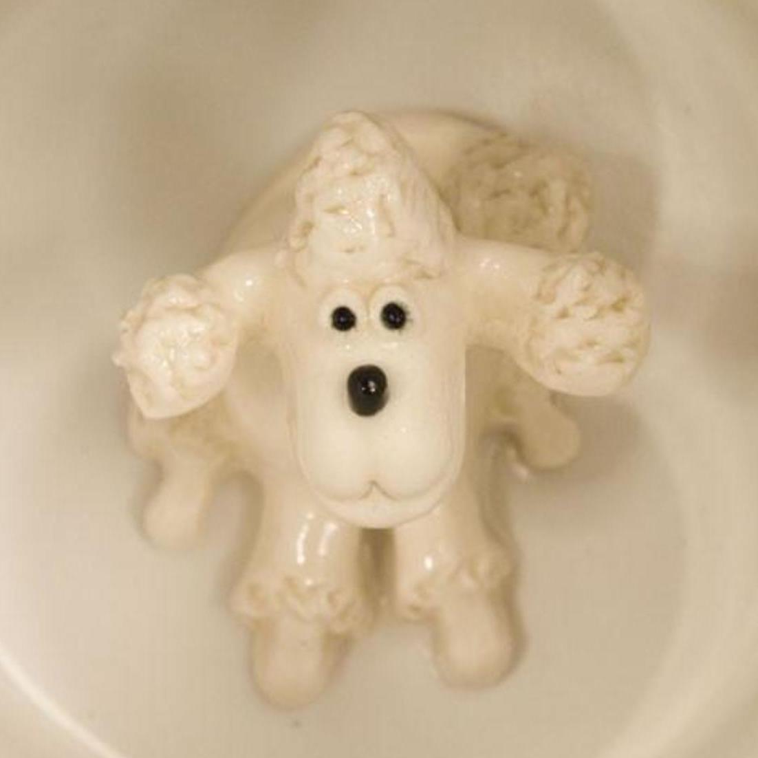 Swayze Cheer Up Cup for Dogs - White Poodle Design Ceramic Mug - Perfect for Coffee, Tea & Gifts for Dog Lovers