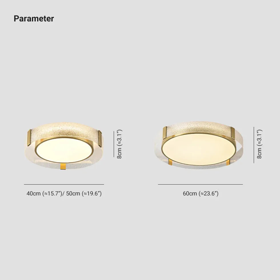Modern Round Glass Framed Ceiling Light Fixture - Elegant Bedroom Lighting for Home Decor | Perfect for Bedroom, Living Room & Hallway