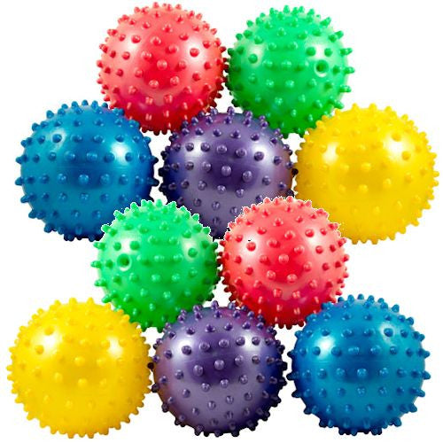 3 Inch Knobby Balls - Textured Sensory Toys for Stress Relief, Autism & ADHD - Perfect for Fidgeting, Anxiety Relief & Occupational Therapy (Set of 4) - Use at Home, Office or Classroom