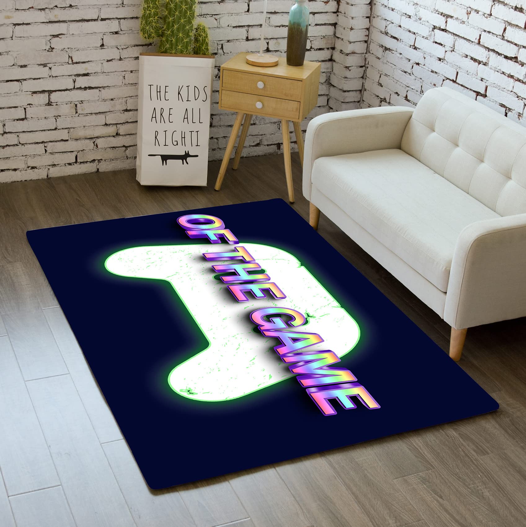 3D Video Game Controller Gaming Rug for Boys & Teens - 63