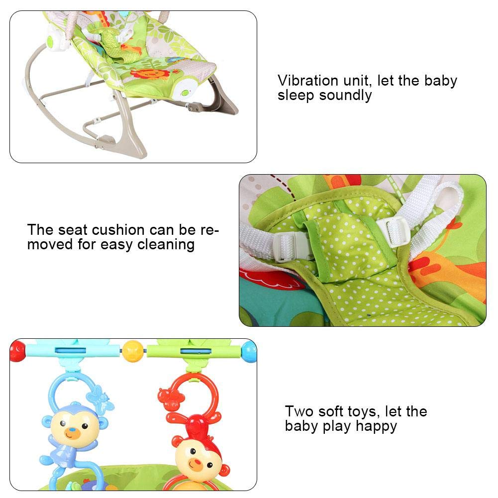 Detachable Soft Baby Rocking Chair Cradle with 2 Toys - Portable Infant Seat for Newborns & Toddlers - Perfect for Nursery, Bedroom & Travel Use