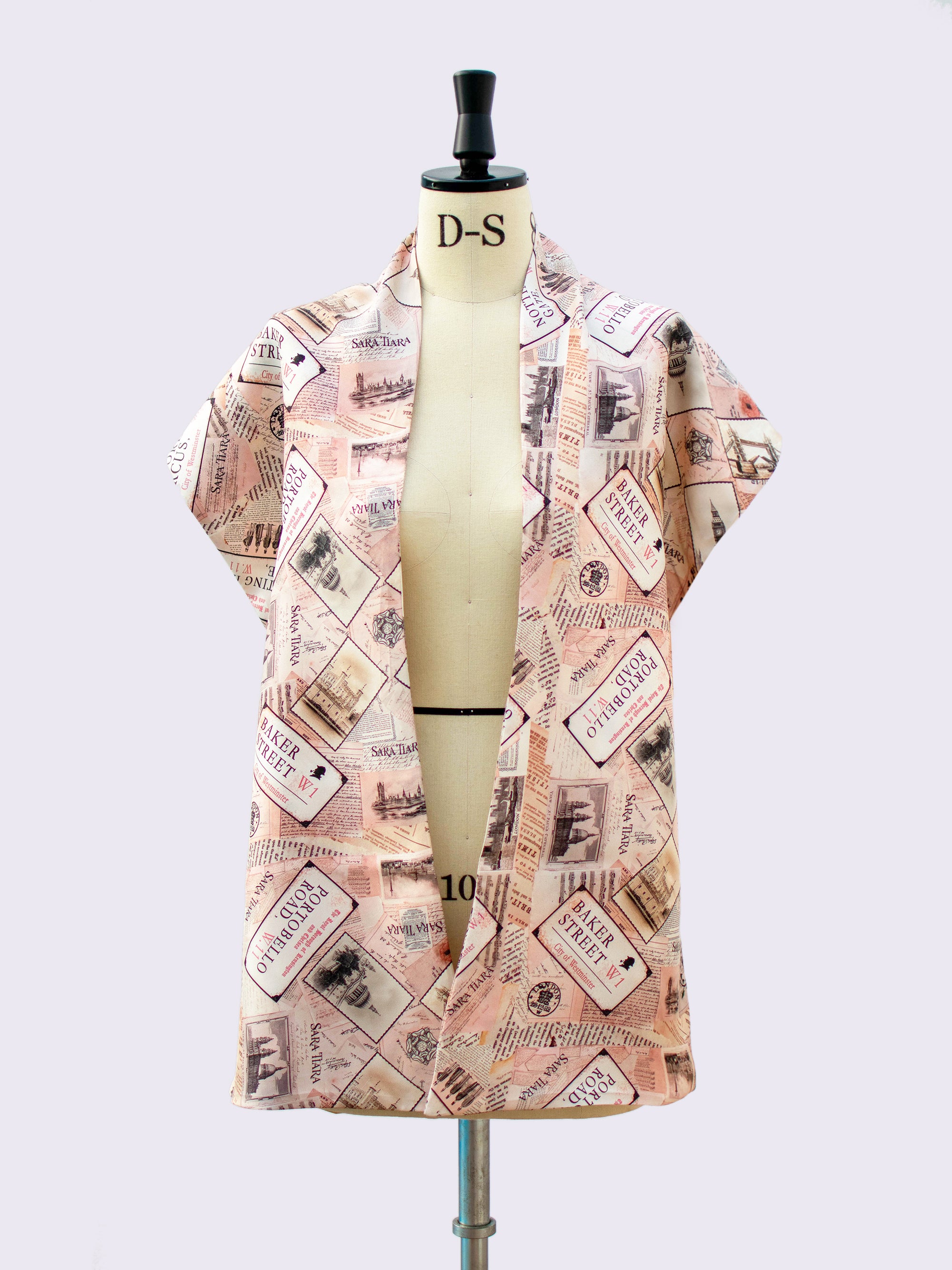 London Print Silk Maxi Scarf - Elegant Fashion Accessory for Women, Perfect for Travel, Office & Evening Events