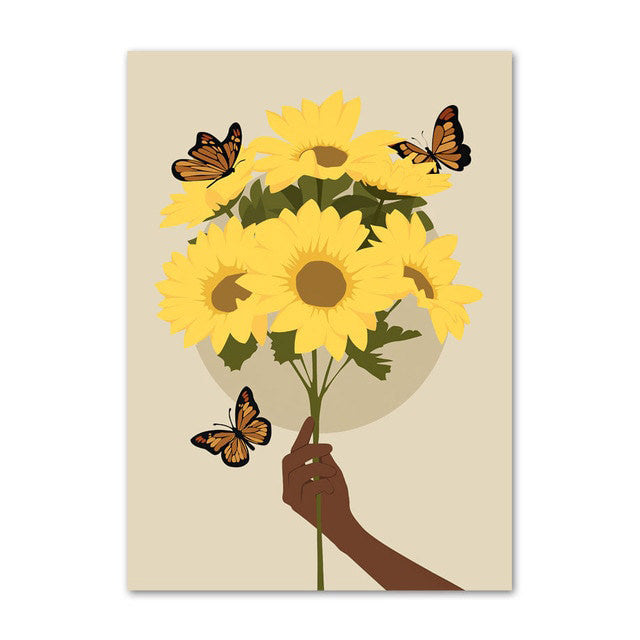 Sunflower Gallery Wall Canvas Posters - Set of 3 Floral Art Prints for Home Decor, Living Room, Bedroom & Office Wall Art - Perfect for Farmhouse, Boho & Modern Interior Design