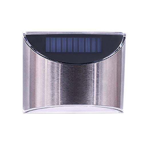 Outdoor Solar Security Lights - Weatherproof Stainless Steel Fence Post & Step Lighting, No Wiring Required (1 Pack) - Perfect for Driveways, Pathways, and Garden Safety