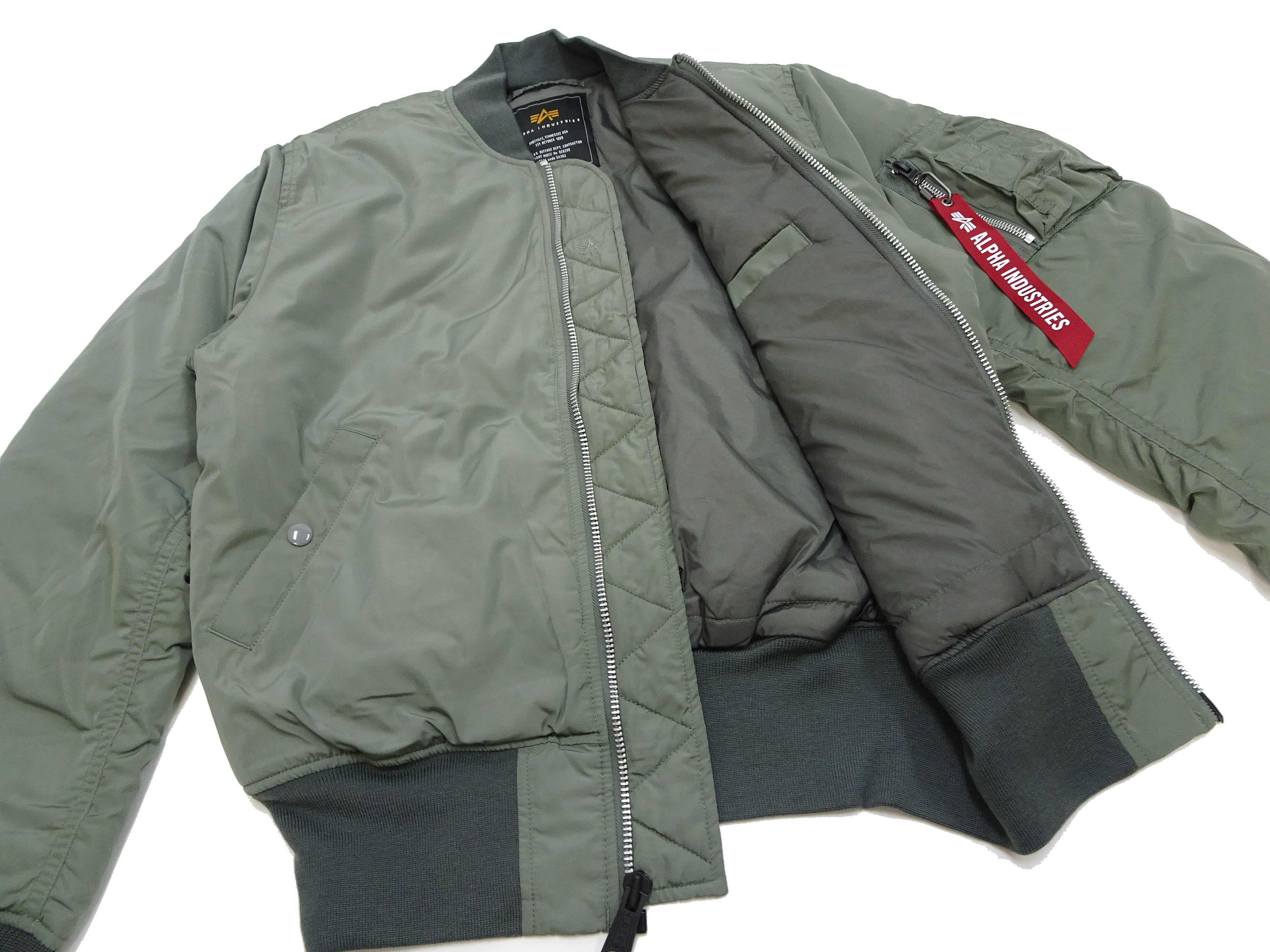Alpha Industries Lightweight MA-1 Bomber Jacket for Men - Updated Vintage Gray Flight Jacket (TA0720-059) | Casual Wear, Street Style & Outdoor Adventures