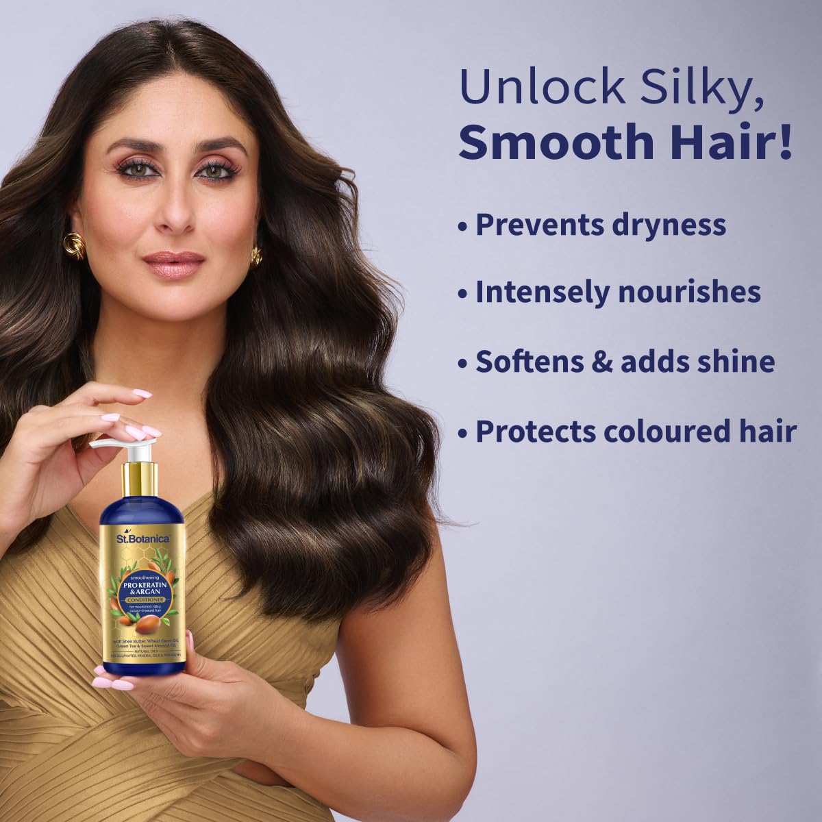 St.Botanica Pro Keratin & Argan Oil Hair Conditioner for Women - Deep Moisturizing Treatment for Dry, Damaged Hair - Adds Shine & Softness - Color Safe - Paraben & Sulfate Free - 200ml - Perfect for Daily Hair Care & Salon-Quality Results at Home