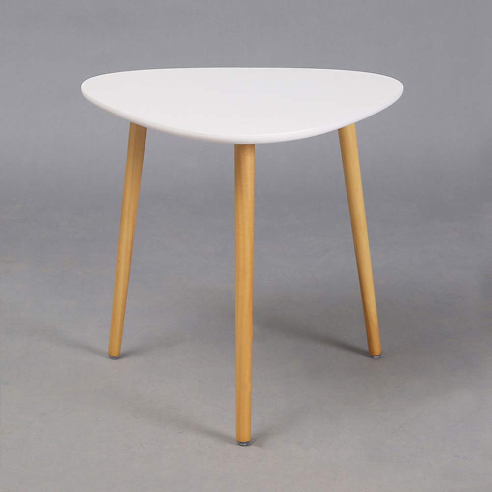 Modern Triangle Side Table - 40x45cm White Pine Coffee Table & End Table for Living Room, Home & Office Decor | Perfect for Tea Time, Reading Nook & Small Space Furniture