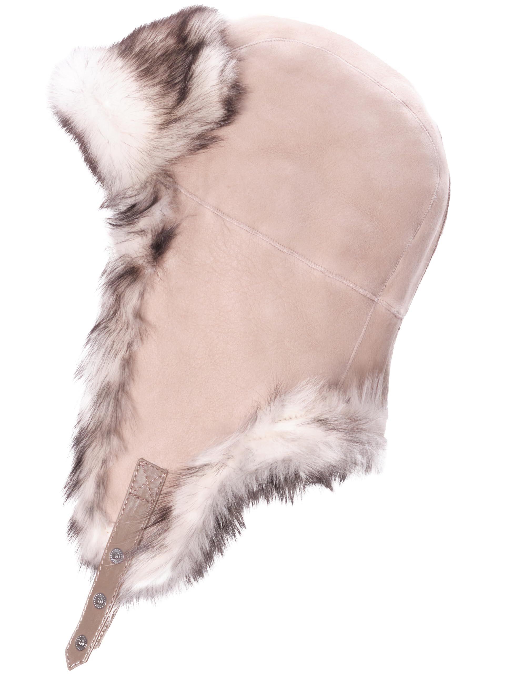 Everest Ultra-Warm Shearling Trapper Hat for Men & Women - Genuine Leather Winter Hat with Ear Flaps - Perfect for Skiing, Snowboarding & Cold Weather Outdoor Activities