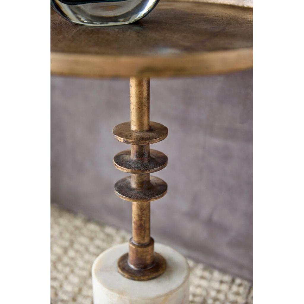Cyan Design 11661 Jetson Accent Table in Antique Brass - Stylish Side Table for Living Room, Bedroom, or Office Decor