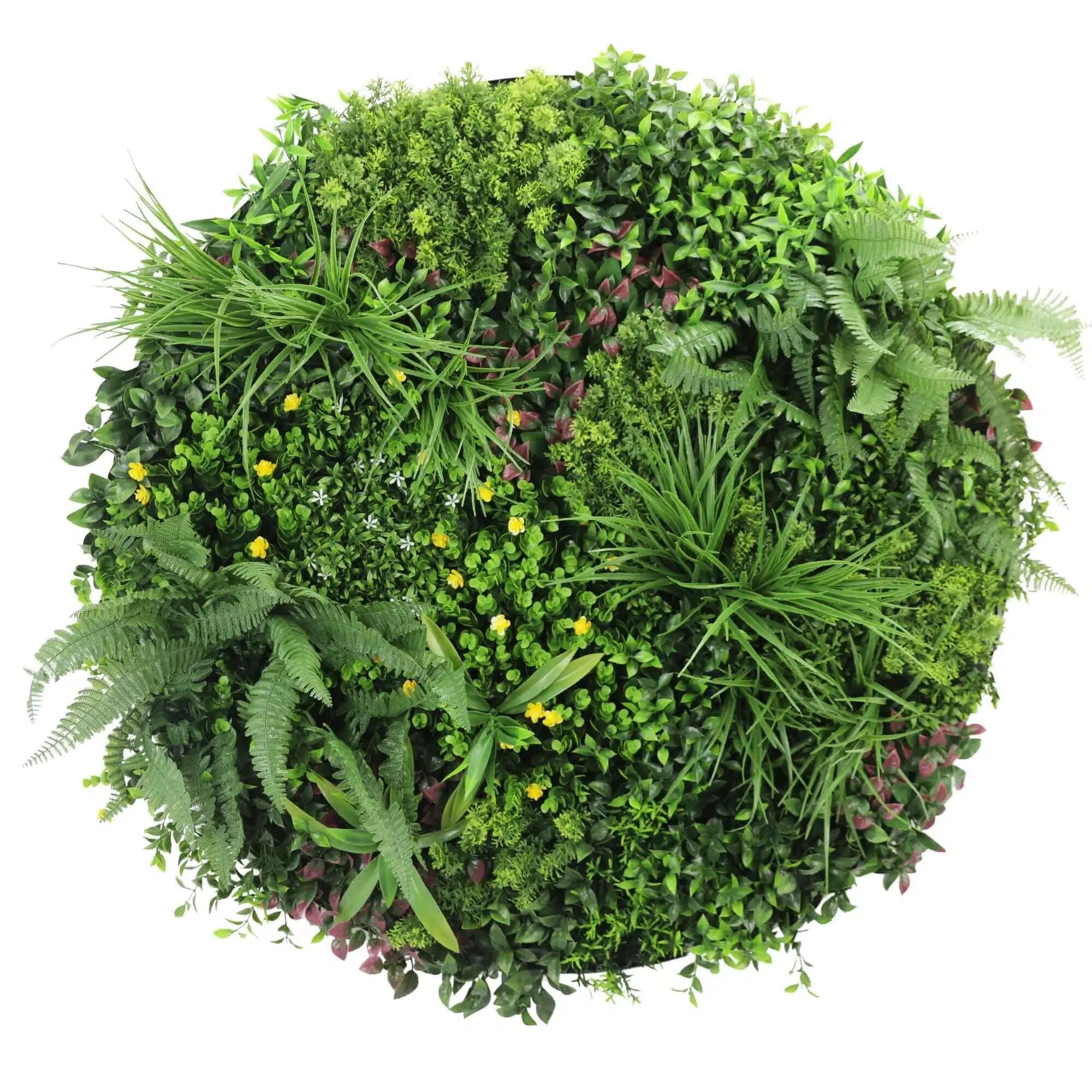 100cm Slimline Artificial Green Wall Panel - UV Resistant Country Fern Design for Indoor/Outdoor Decor - Perfect for Home, Office, and Garden Landscaping