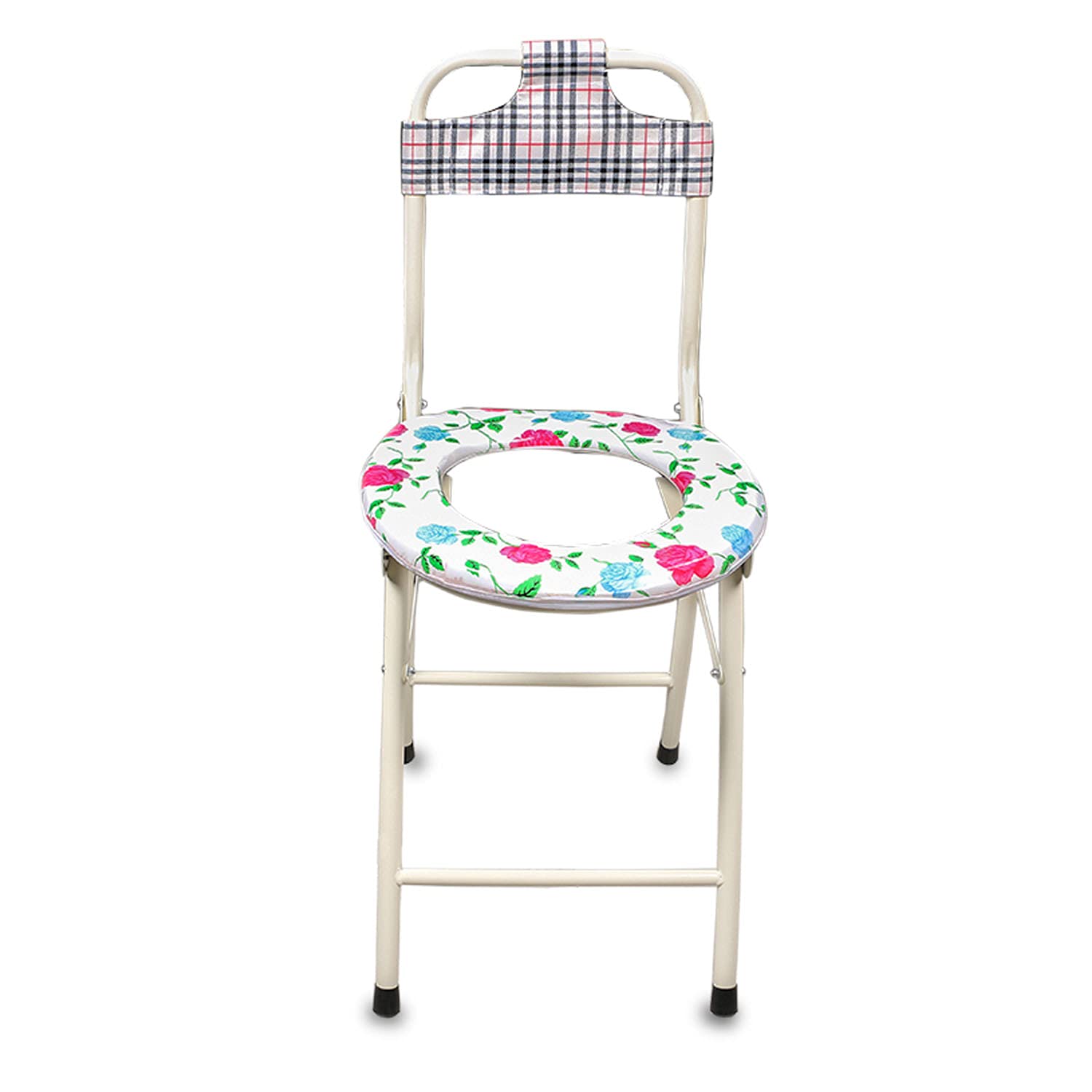 Portable 3-in-1 Commode Folding Bedside Chair with Bucket | Tool-Free Assembly Toilet Bath Shower Seat for Elderly & Disabled | Home Healthcare & Mobility Aid Solution