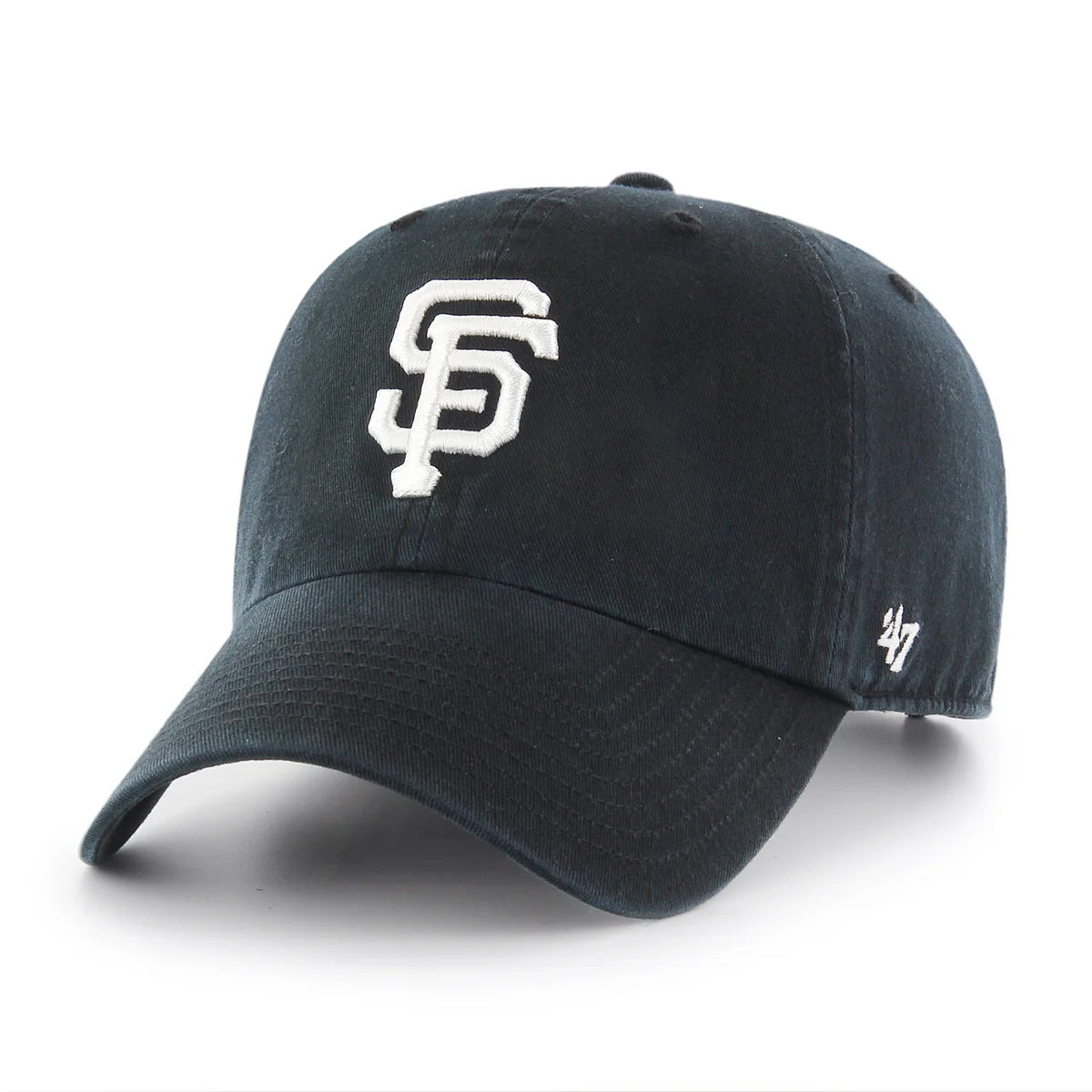 47 Brand San Francisco Giants Adjustable Clean Up Hat - Black & White Baseball Cap for Men & Women - Perfect for Games, Outdoor Activities & Casual Wear